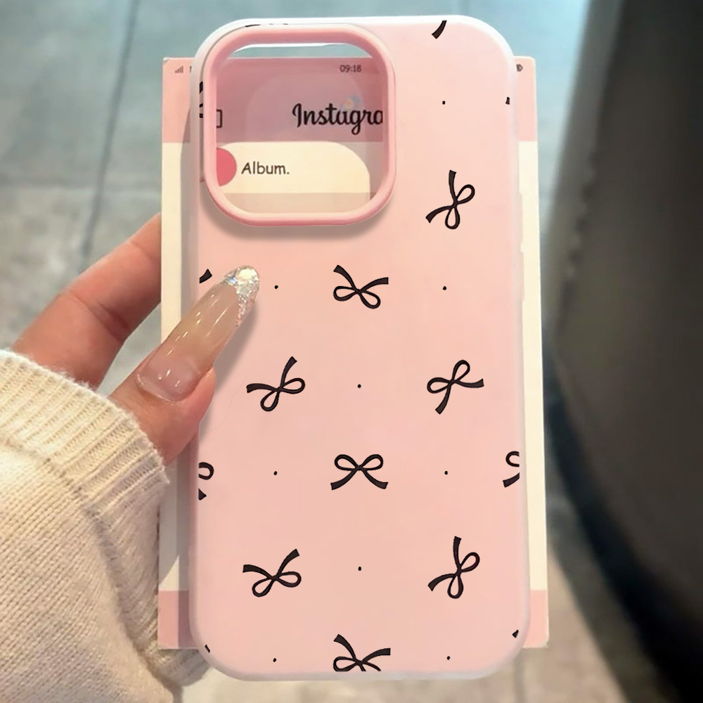 Phone Cases Cute Iphone 14 - Funda de Silicona Antigolpes con Lazo