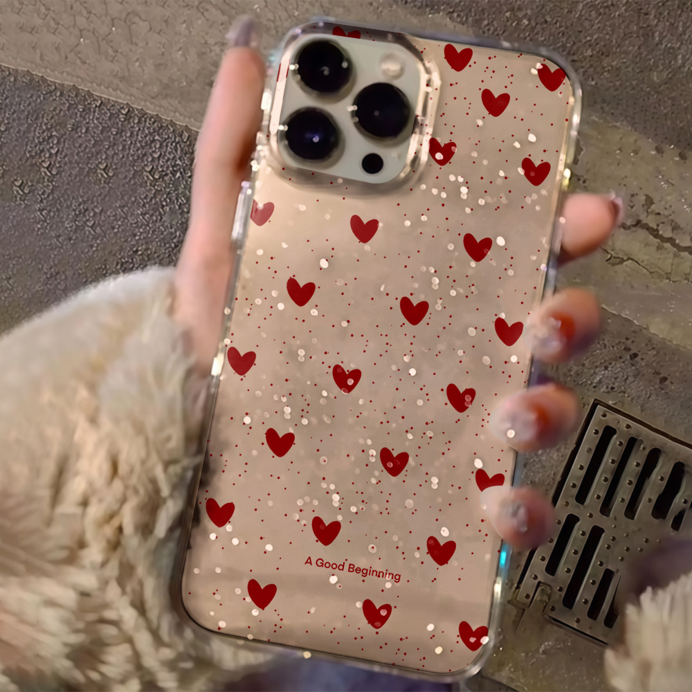 Funda Transparente con Corazón - Glitter Shockproof Case reseña y precio