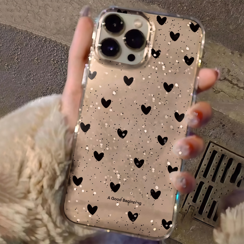 Funda Transparente con Corazón - Glitter Shockproof Case reseña y precio
