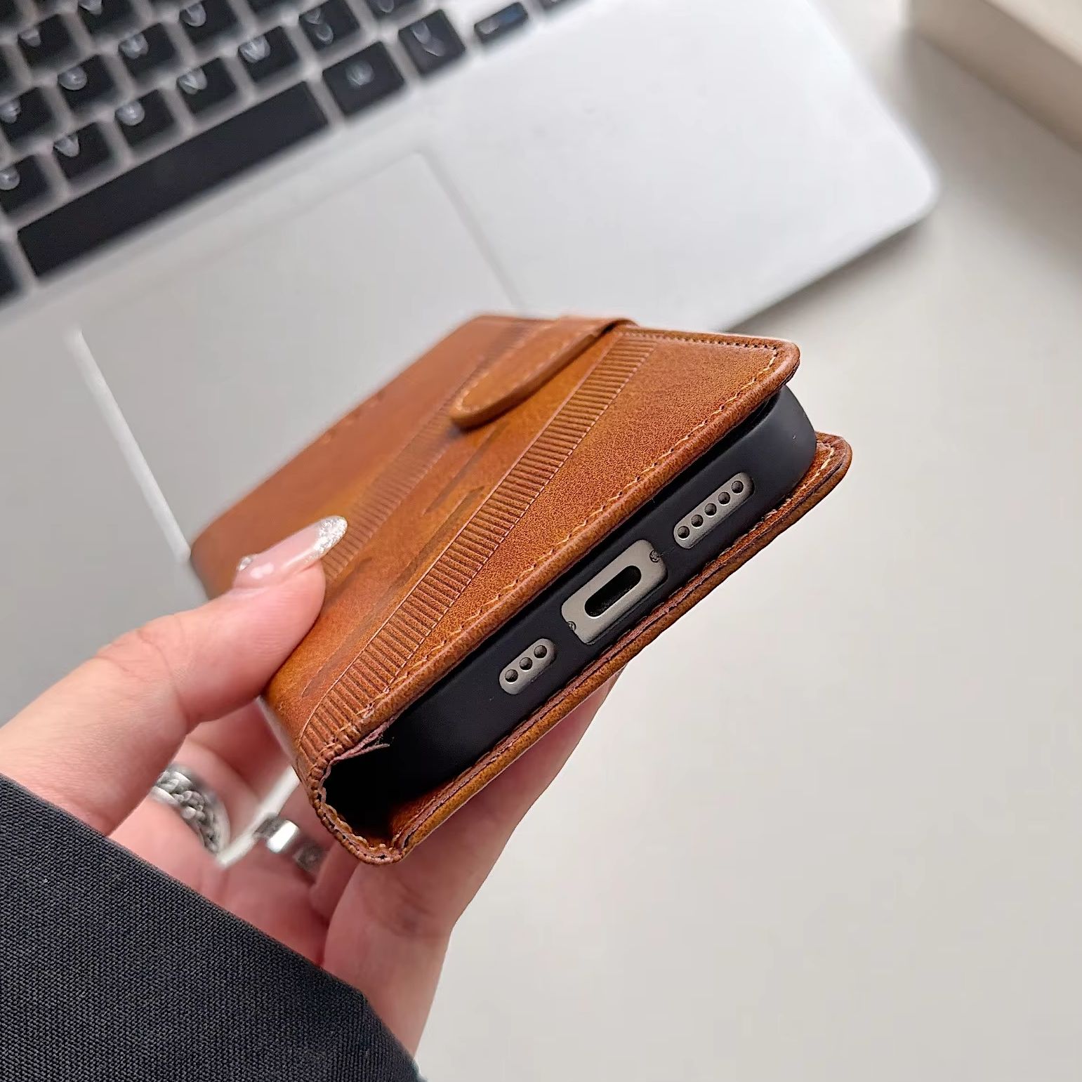 Funda de piel sintética tipo c - Flip Leather Case reseña y precio
