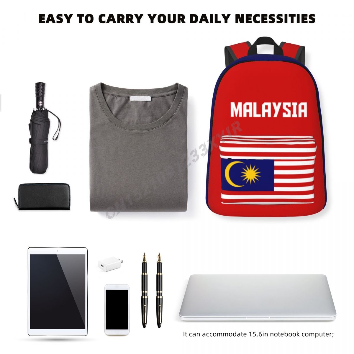 Mochila Unisex con bandera de  - Phone Cases Malaysia reseña y precio