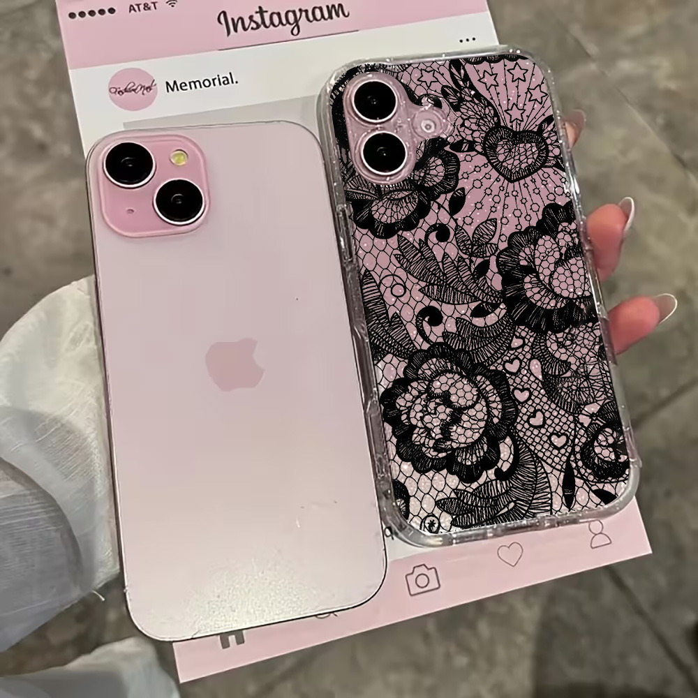 Funda Transparente con Flores  - Glitter Shockproof Case reseña y precio
